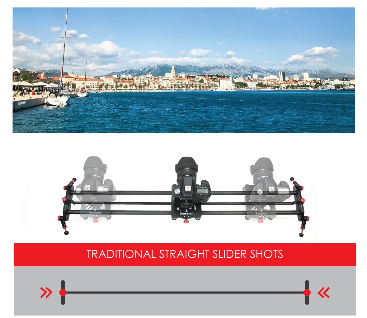 Kamerar PAN-100 Track Rail Slider