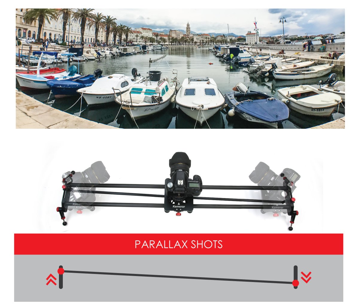 Kamerar PAN-100 Track Rail Slider