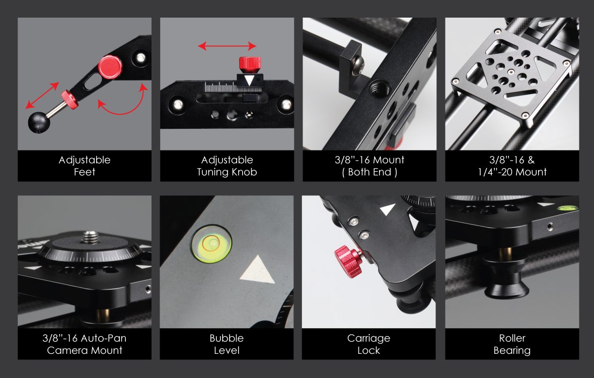 Kamerar PAN-100 Track Rail Slider