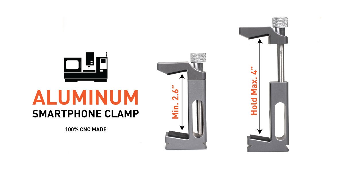 Cinema Mount MK 3, Video Stabilizer System for Smartphone and Camera, 3 Cold Shoe Mounts for Accessories, Standard Tripod Thread Mount, Smartphone Rig, Fit Arca Swiss, Solid Aluminum Alloy Grip