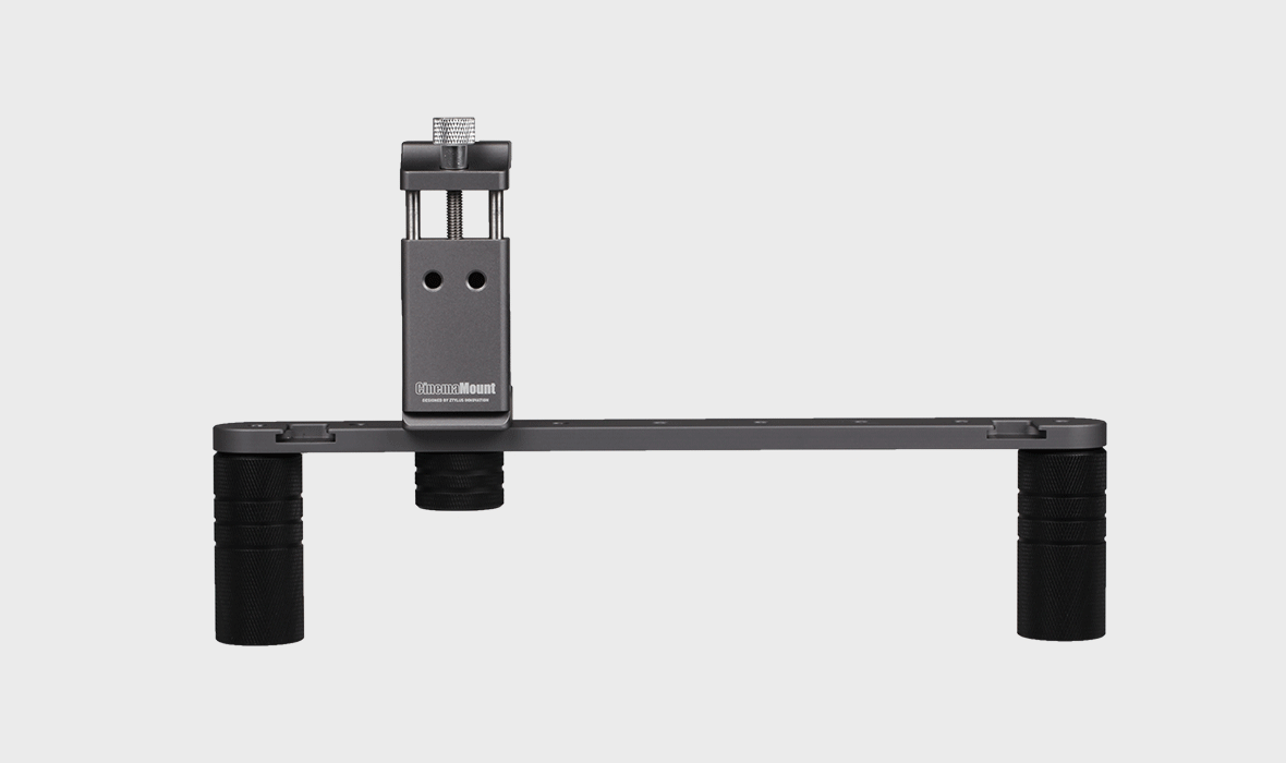 Cinema Mount MK 3, Video Stabilizer System for Smartphone and Camera, 3 Cold Shoe Mounts for Accessories, Standard Tripod Thread Mount, Smartphone Rig, Fit Arca Swiss, Solid Aluminum Alloy Grip